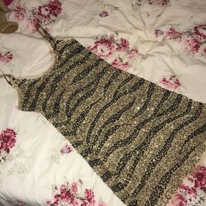 Sequined sheer dress